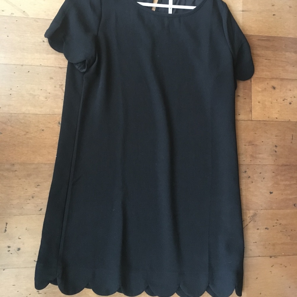Scalloped black dress